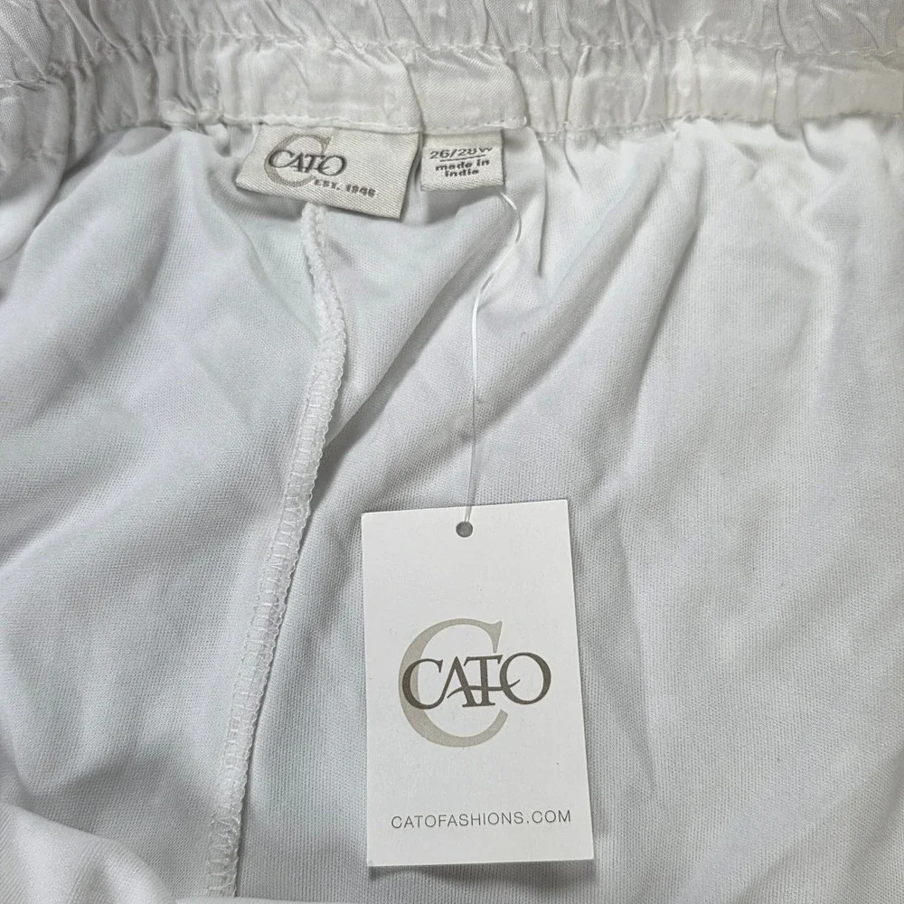 Cato Desert‎ Dream Clip Dot Tiered Maxi Skirt Women's Size 26/28W White NWT